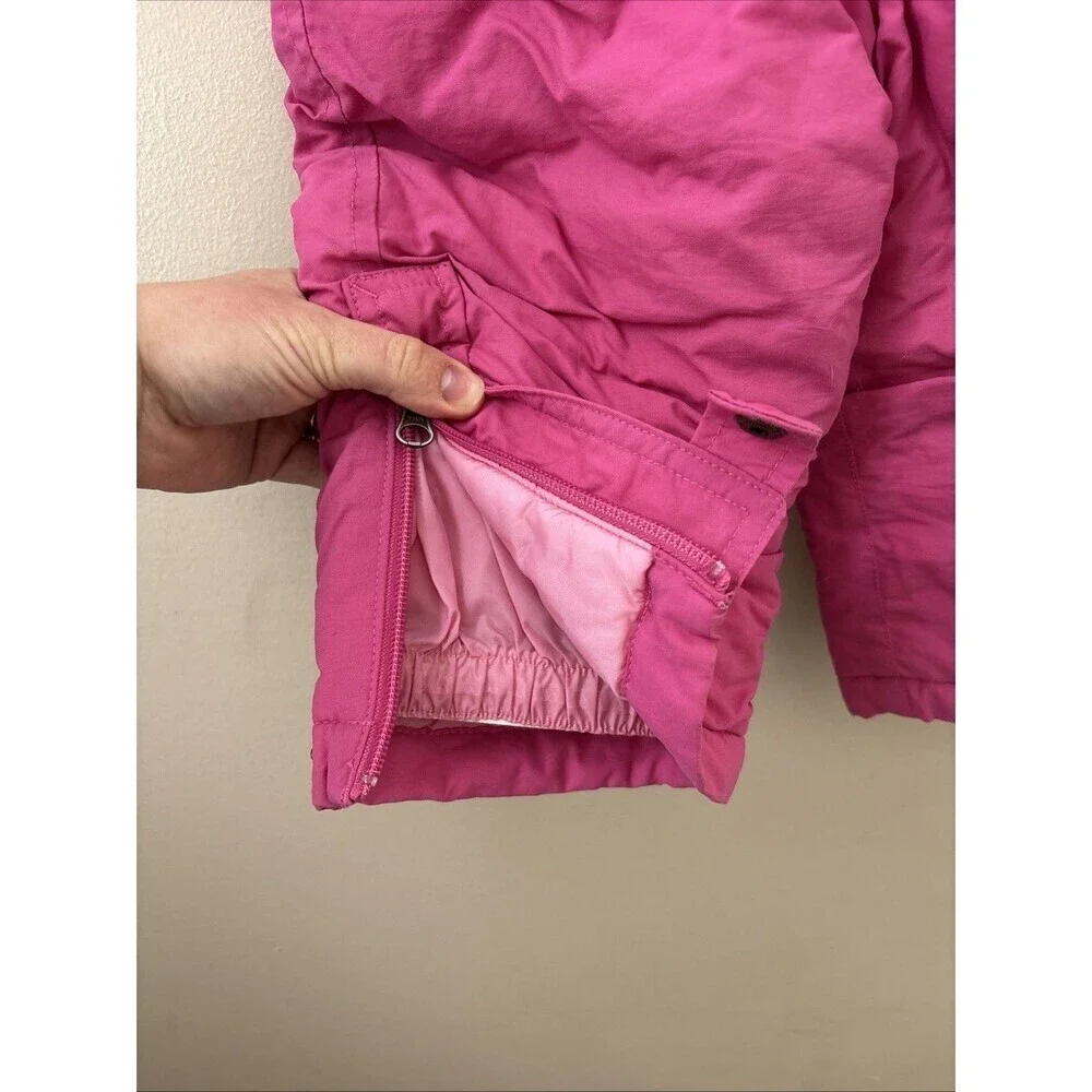 L.L. Bean Infant 12-18M Pink Snow Pants Overalls Insulated Winter Bib